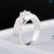 Nhẫn bạc nam kim tiền đính đá đẹp NNA0871 - Trang Sức TNJ