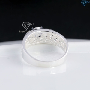 Nhẫn bạc nam kim tiền đính đá đẹp NNA0871 - Trang Sức TNJ