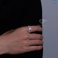 Nhẫn bạc nam tròn đính đá đa sắc đẹp NNA0832 - Trang sức TNJ