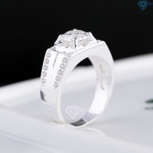 Nhẫn nam bạc đơn giản đính đá NNA0872