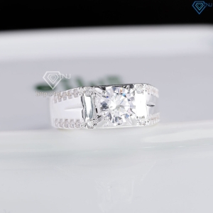 Nhẫn nam bạc đơn giản đính đá NNA0872