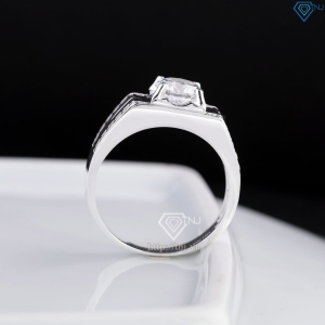 Nhẫn nam bạc đơn giản đính đá NNA0872