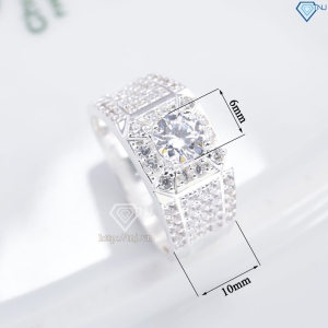 Nhẫn nam bạc Đà Nẵng đính đá NNA0873