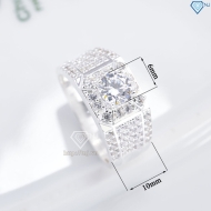 Nhẫn nam bạc Đà Nẵng đính đá NNA0873