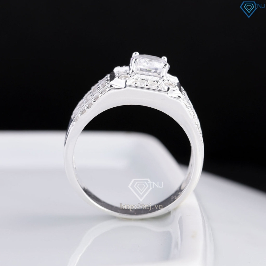 Nhẫn nam bạc Đà Nẵng đính đá NNA0873