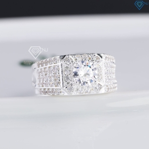 Nhẫn nam bạc Đà Nẵng đính đá NNA0873