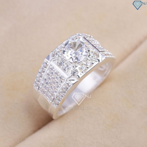Nhẫn nam bạc Đà Nẵng đính đá NNA0873