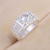 Nhẫn nam bạc Đà Nẵng đính đá NNA0873