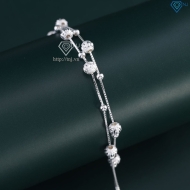 Lắc tay bạc nữ đẹp họa tiết viên bi bạc tinh tế LTN0101- Trang Sức TNJ