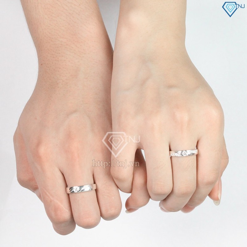 Nhẫn đôi bạc nhẫn cặp bạc khắc tên ND0253 - Trang Sức TNJ