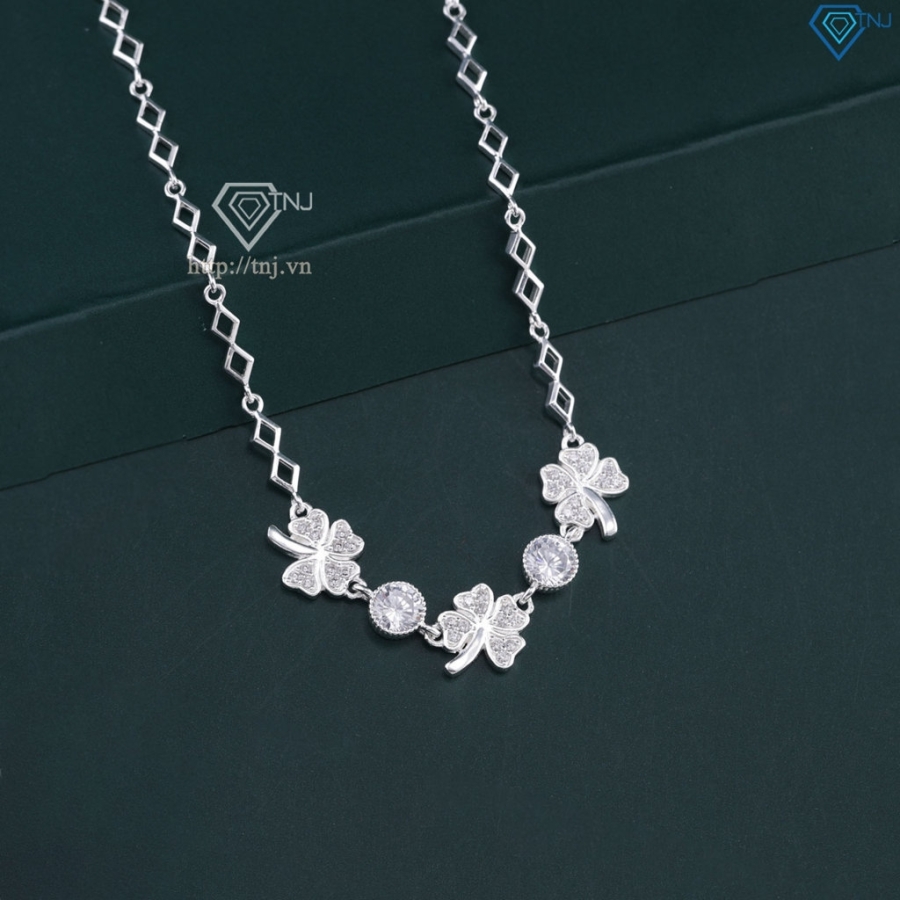 Lắc tay nữ bạc hình cỏ 4 lá may mắn LTN0173 - Trang Sức TNJ