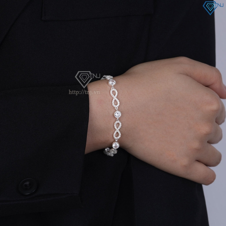 Lắc tay bạc nữ cao cấp hình vô cực LTN0182 - Trang Sức TNJ