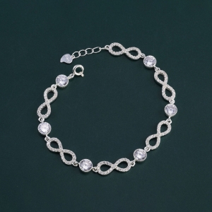 Lắc tay bạc nữ cao cấp hình vô cực LTN0182