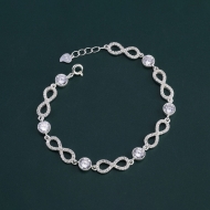 Lắc tay bạc nữ cao cấp hình vô cực LTN0182