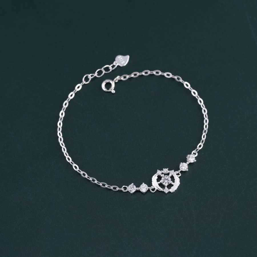 Vòng tay lông vũ bằng bạc cho nữ LTN0257