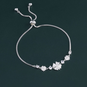 Lắc tay cỏ 4 lá may mắn bằng bạc LTN0277