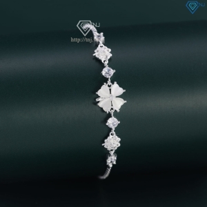 Lắc tay cỏ 4 lá may mắn bằng bạc LTN0277 - Trang Sức TNJ