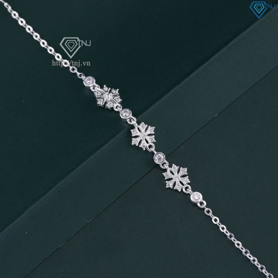 Lắc tay bạc nữ hình bông tuyết đẹp LTN0315 - Trang sức TNJ