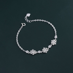Lắc tay bạc nữ hình bông tuyết đẹp LTN0315