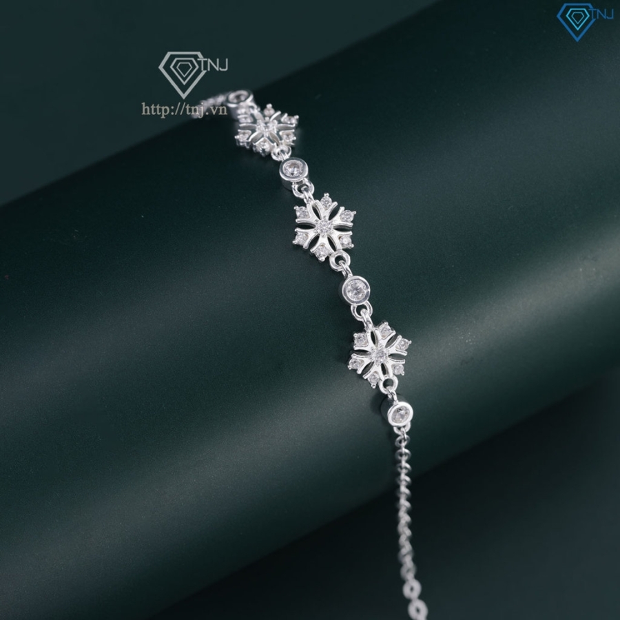 Lắc tay bạc nữ hình bông tuyết đẹp LTN0315 - Trang sức TNJ