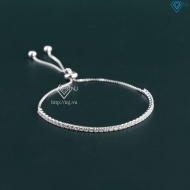 Lắc tay bạc cho nữ đính đá dây rút LTN0326 - Trang Sức TNJ