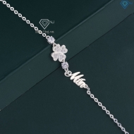 Quà noel cho người yêu lắc tay bạc nữ hình cỏ 4  LTN0328