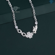 Lắc tay hình cỏ 4 lá dây vô cực khắc tên theo yêu cầu LTN0330