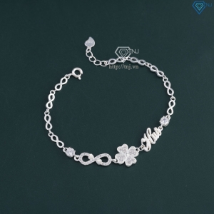 Quà sinh nhật cho người yêu lắc tay hình cỏ 4 lá dây vô cực LTN0330