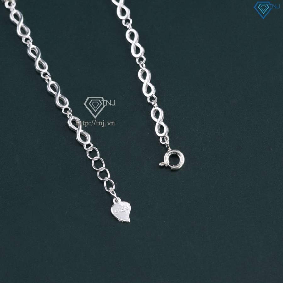 Quà sinh nhật cho người yêu lắc tay hình cỏ 4 lá dây vô cực LTN0330