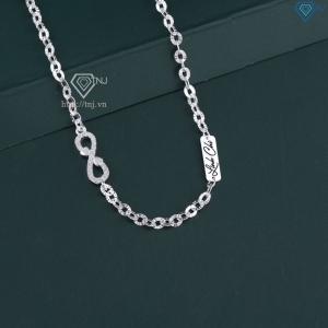 Lắc tay bạc nữ hình vô cực khắc tên theo yêu cầu LTN0345