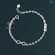 Lắc tay bạc nữ hình vô cực khắc tên theo yêu cầu LTN0345