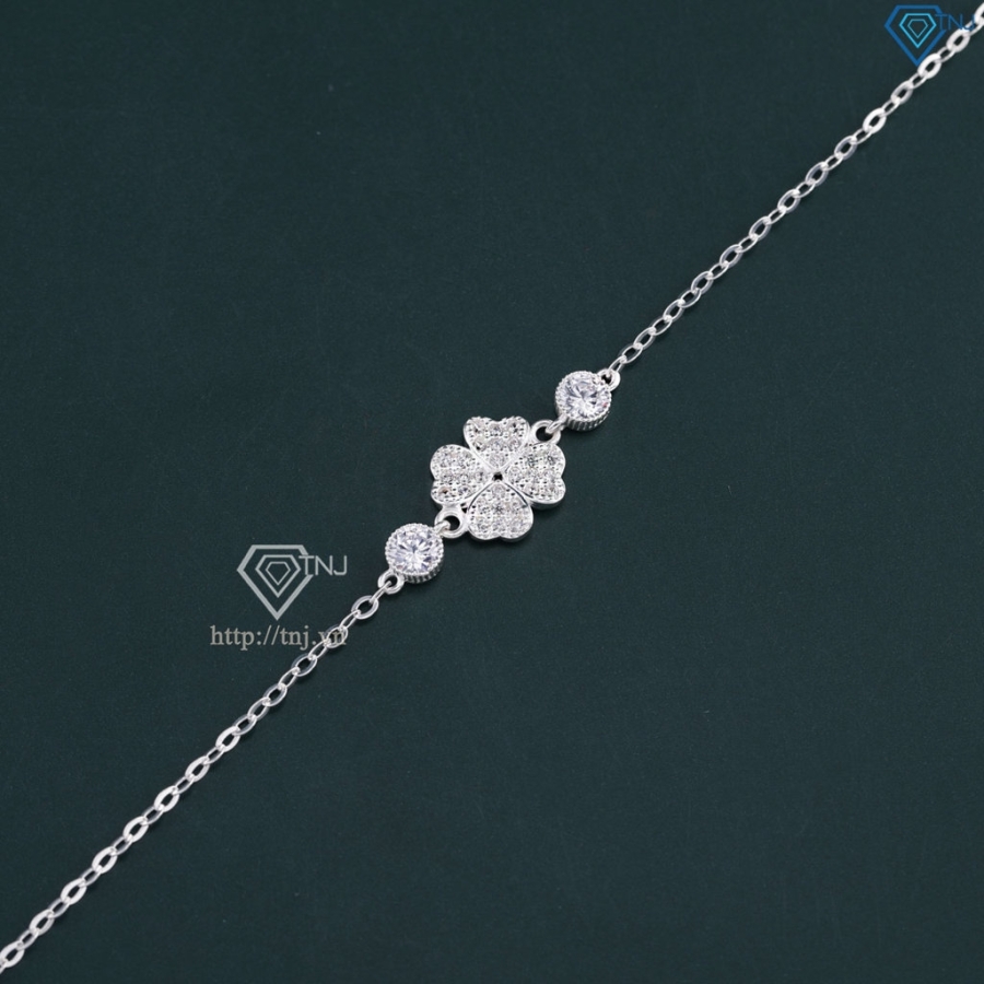 Lắc tay cỏ 4 lá may mắn đính đá LTN0363