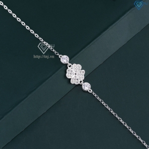 Lắc tay cỏ 4 lá may mắn đính đá LTN0363