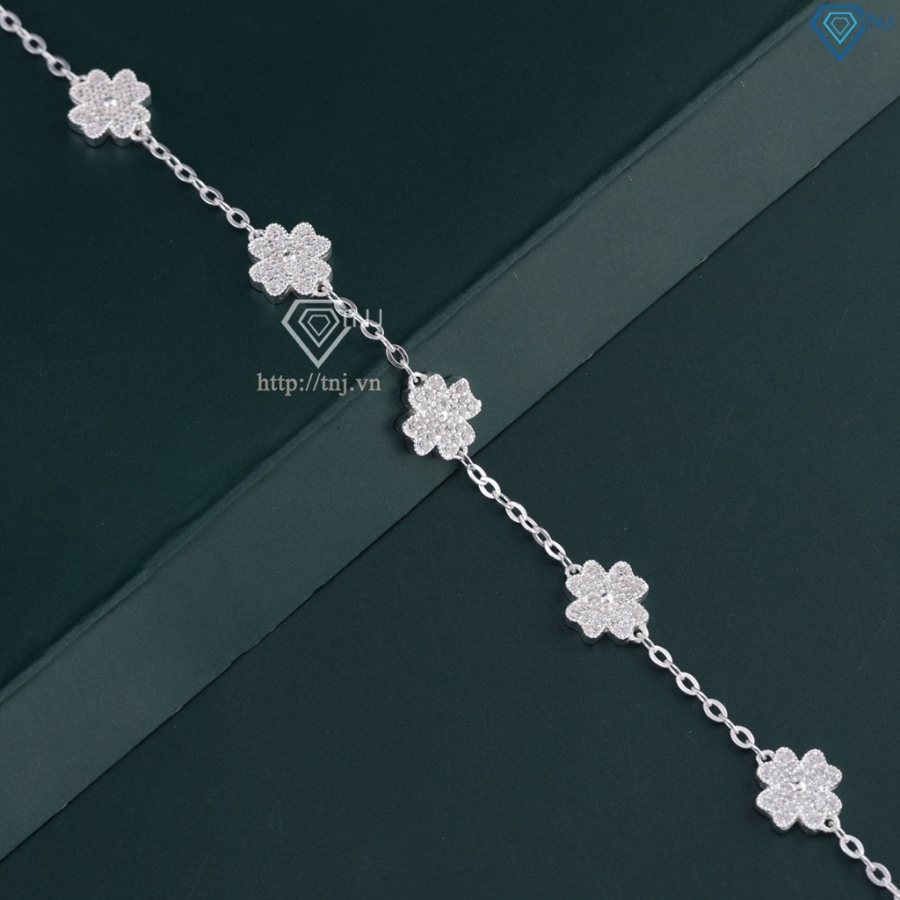 Lắc tay cỏ 4 lá may mắn đính đá LTN0411