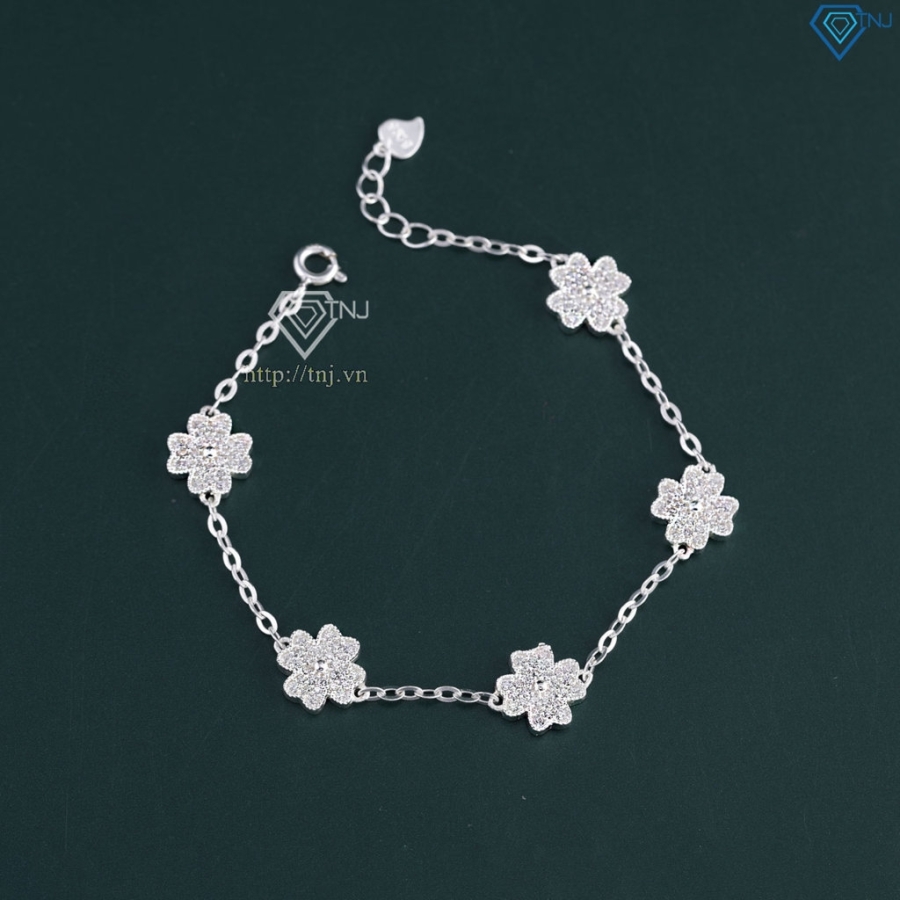 Lắc tay cỏ 4 lá may mắn đính đá LTN0411