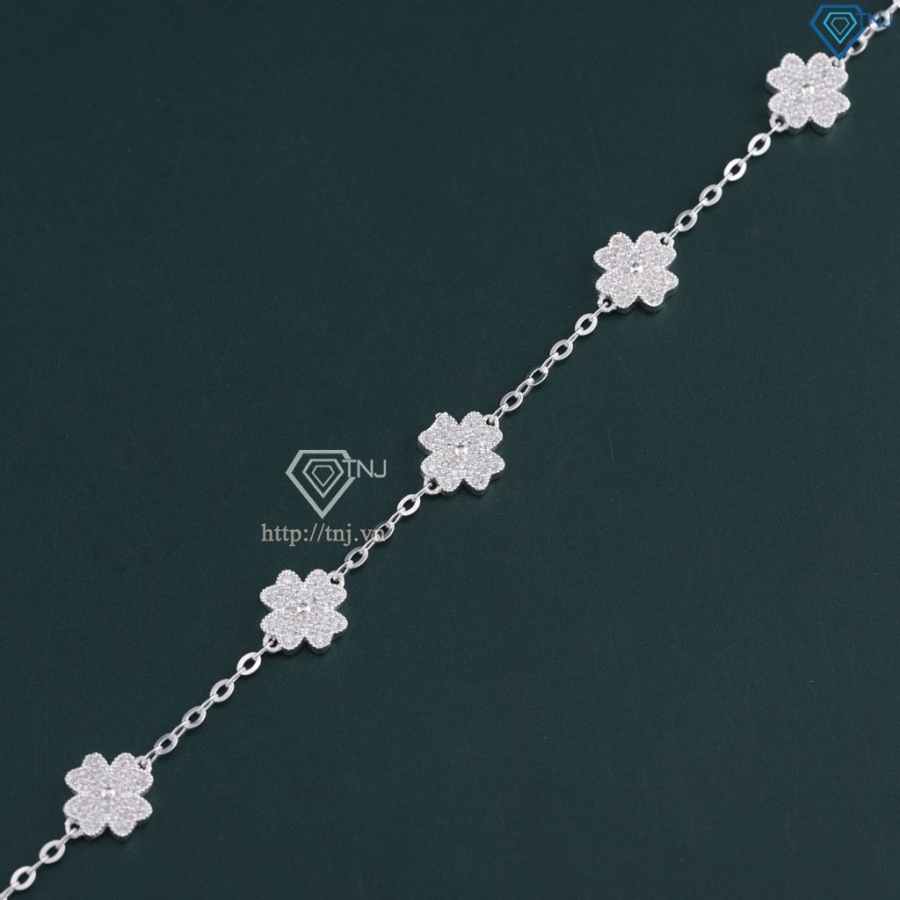 Lắc tay cỏ 4 lá may mắn đính đá LTN0411