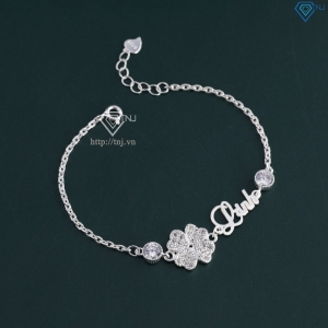 Lắc tay cỏ 4 lá khắc tên theo yêu cầu LTN0387