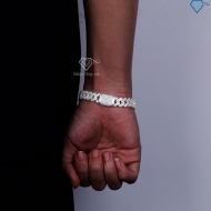 Lắc tay nam Cuban mắt xích đính đá bản 12mm LTA0226 - Trang Sức TNJ