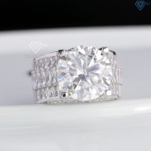 Nhẫn nam Moissanite bản to đính kim cương 14.0mm  NNAM0241