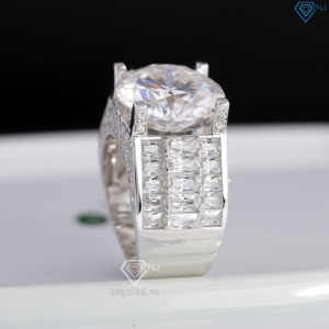Nhẫn nam Moissanite bản to đính kim cương 14.0mm  NNAM0241