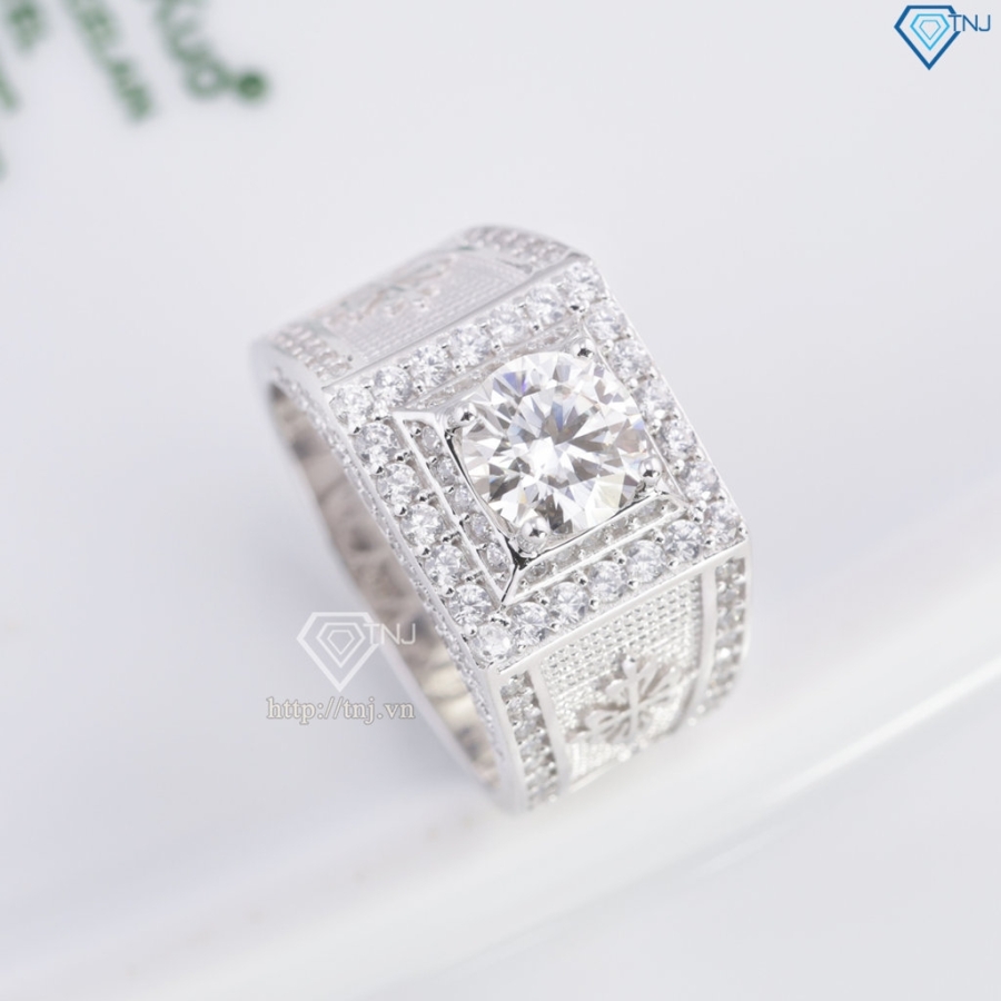 Nhẫn nam Patek Philippe đính kim cương Moissanite 7.0mm NNAM0242