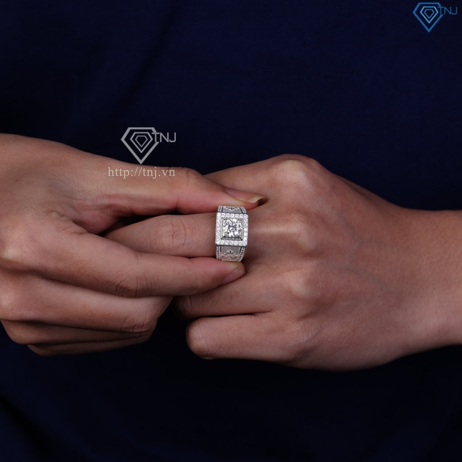 Nhẫn nam Patek Philippe đính kim cương Moissanite 7.0mm NNAM0242