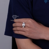 Nhẫn nam bạc 925 đính đá NNA0874