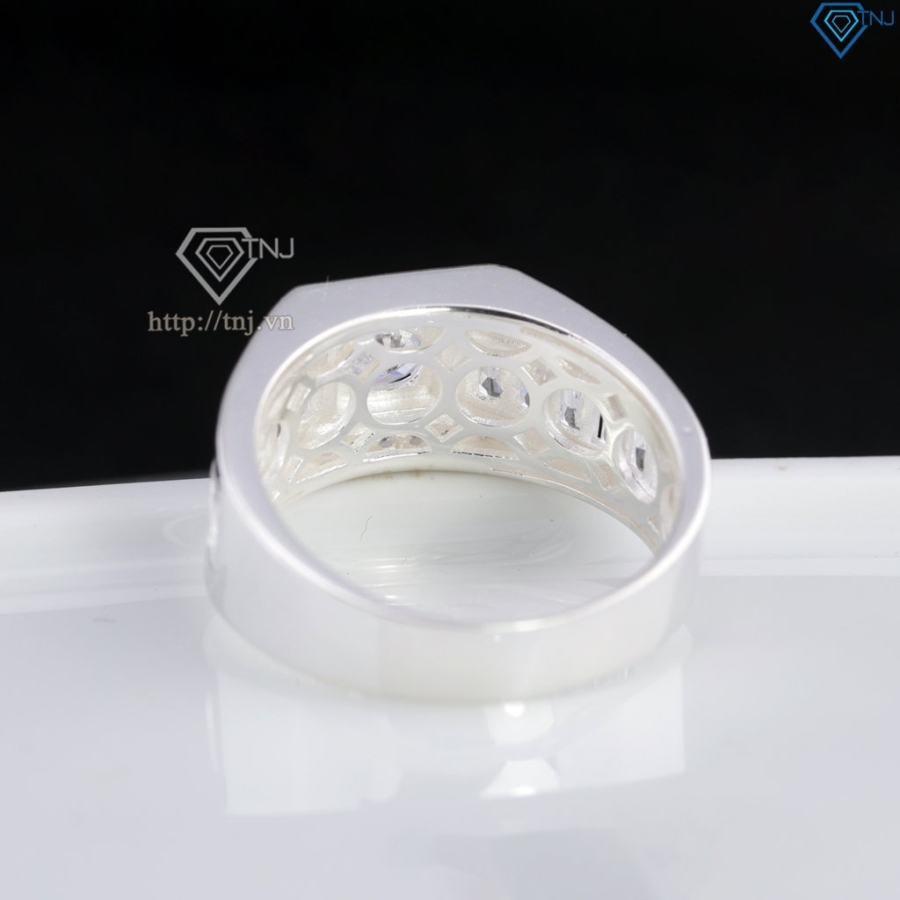 Nhẫn nam bạc 925 đính đá NNA0874