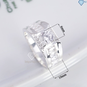 Nhẫn nam bạc 925 đính đá NNA0874