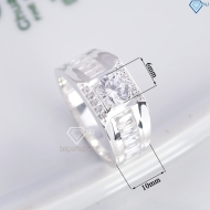 Nhẫn nam bạc 925 đính đá NNA0874