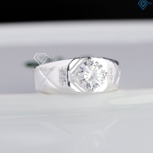 Nhẫn nam bạc đơn giản đính đá NNA0875