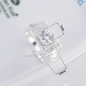 Nhẫn nam bạc cách điệu đơn giản NNA0876