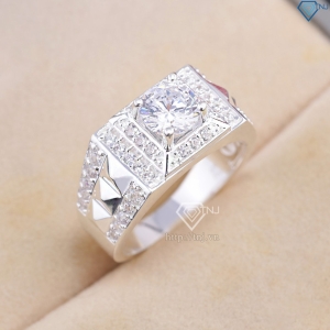 Nhẫn nam bạc cách điệu đơn giản NNA0876