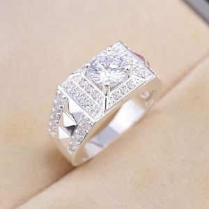 Nhẫn nam bạc cách điệu đơn giản NNA0876